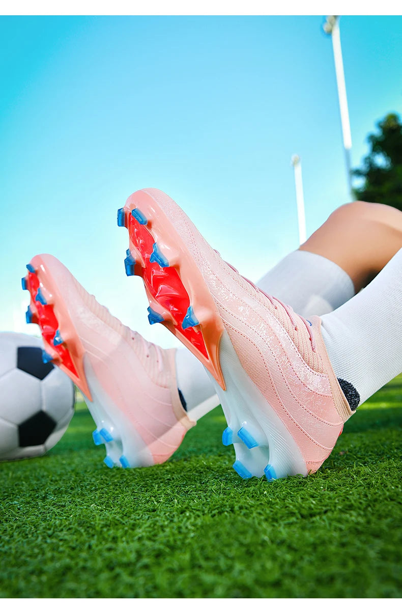 New Men's Soccer Shoes Professional Football Boots Non-Slip Cleats FG/TF Grass Outdoor Training Athletic Sneakers