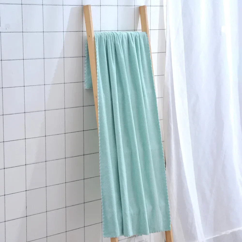 Cotton Bath Towels for Adults, 70x140cm 35x75cm 2pcs, High Absorbent Soft Bath Towel + Face Towels, Luxury Super Large Towel Set