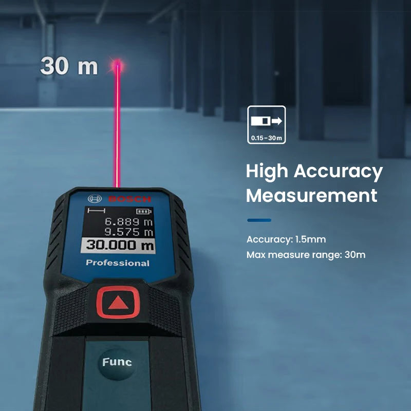 Bosch Laser Tape Measure Professional Distance Meter Optical Rangefinder Accurate 30-50m Surveying Equipment