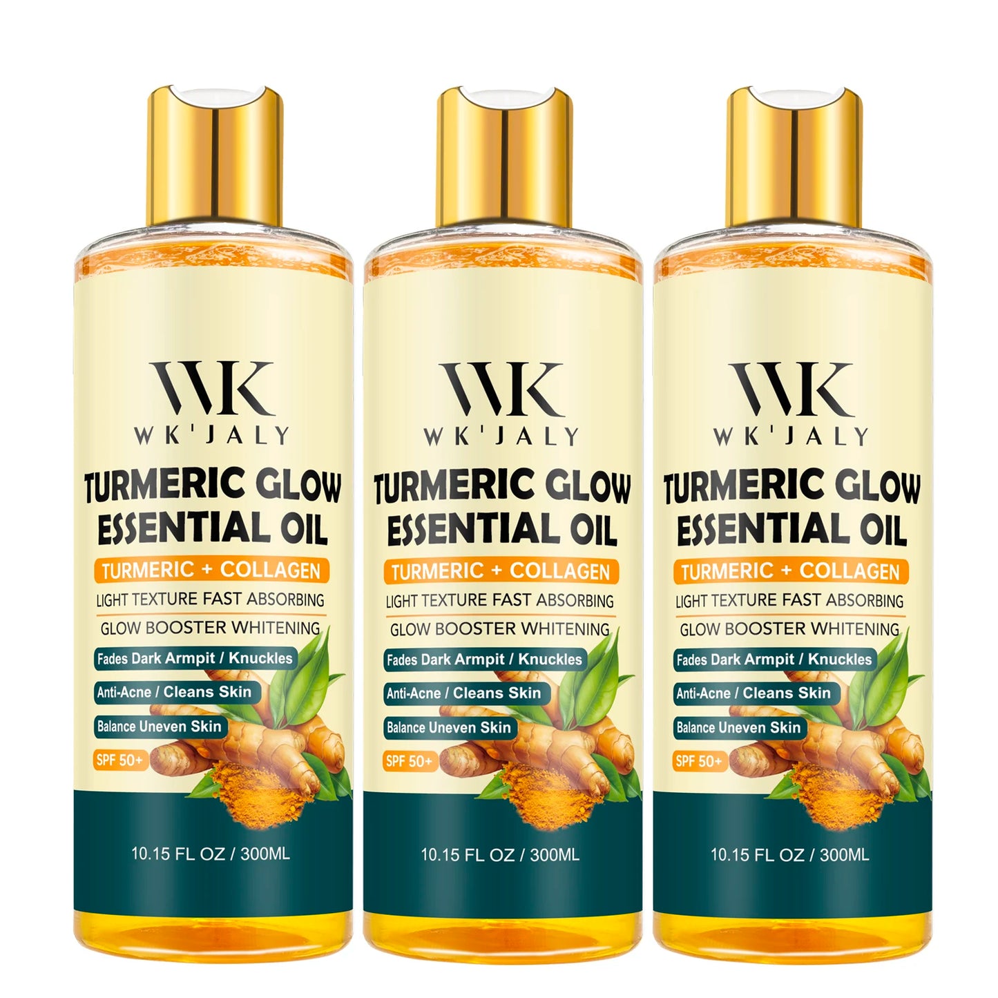 WK JALY Whitening Skin Care Set, Moisturize With Collagen, Glutathione, Natural Turmeric, Remove Acne, Dark Spot, Even Skin Tone