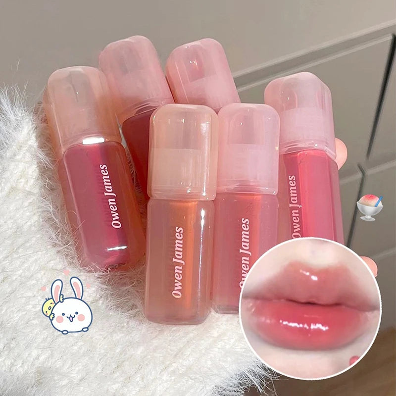 Glossy Non-stick Cup Lip Gloss Long Lasting Cheek Mud Lip Plumper Tinted Lip Lipstick Lip Makeup Cosmetics