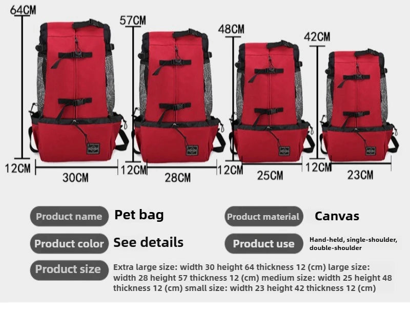 Pet Backpack Breathable Washable Shopping Backpacks Portable Durable Dog Carriers Bags Adjustable Design Pets Products