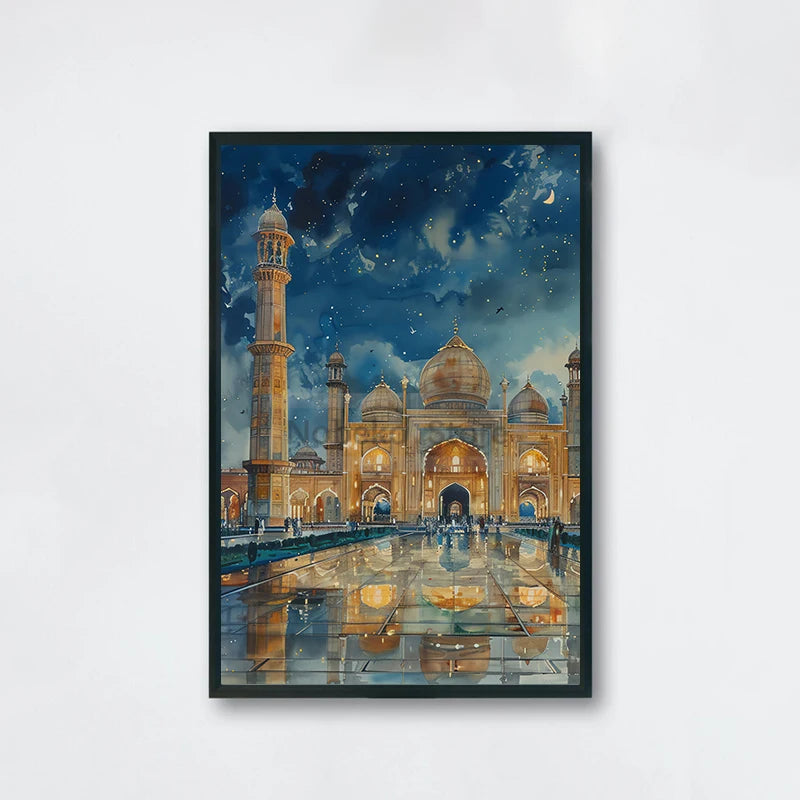 Islamic Architecture Mosque Poster Islamic Arabian Fusion Religious Prints Canvas Painting Wall Pictures Home Room Modern Decor