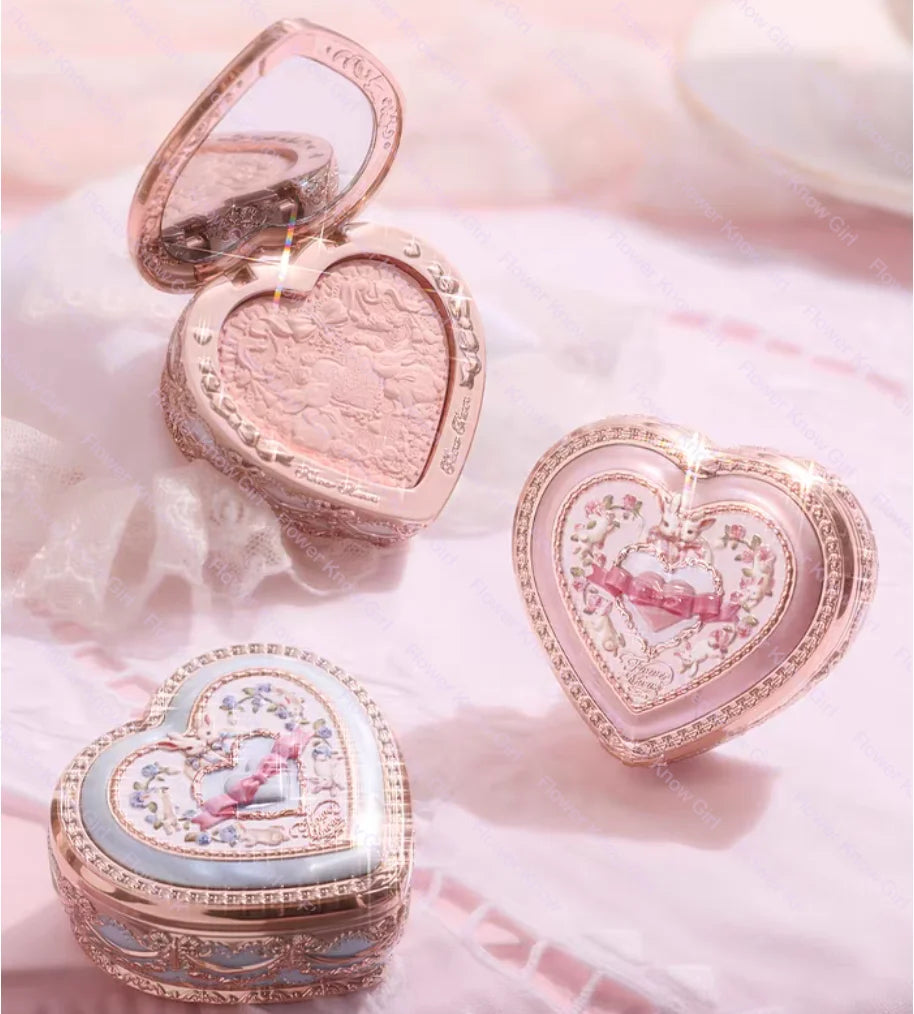 Flower Knows Bunny Garden Collection blush Lyophilized Silk Natural Look Facial Makeup Original Cosmetics