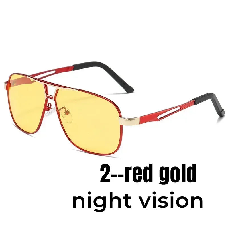 Trendy Square Polarized Photochromic Sunglasses Luxury Women Men Pilot Shades Sun Glasses Outdoor Anti-UV Driving Oculos De Sol