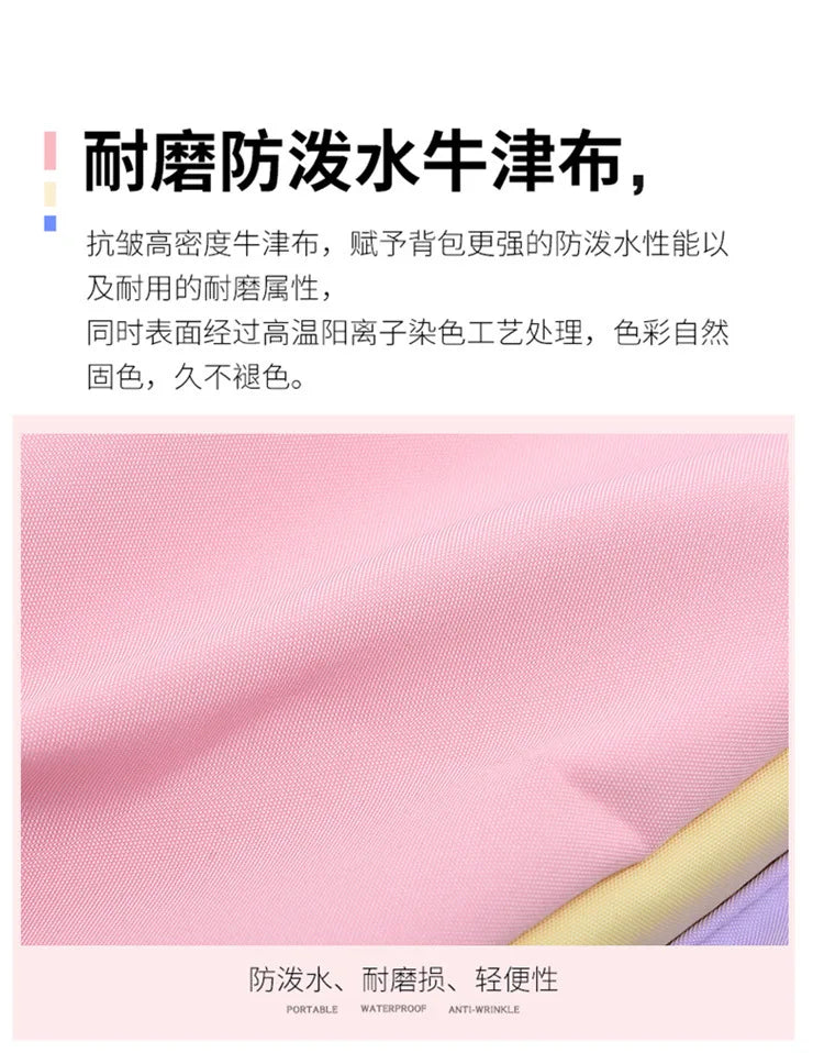 New Large-capacity Backpack Children Kindergarten Backpack Boys Girls Kids Load-reducing Color-blocking Double-shoulder Bag