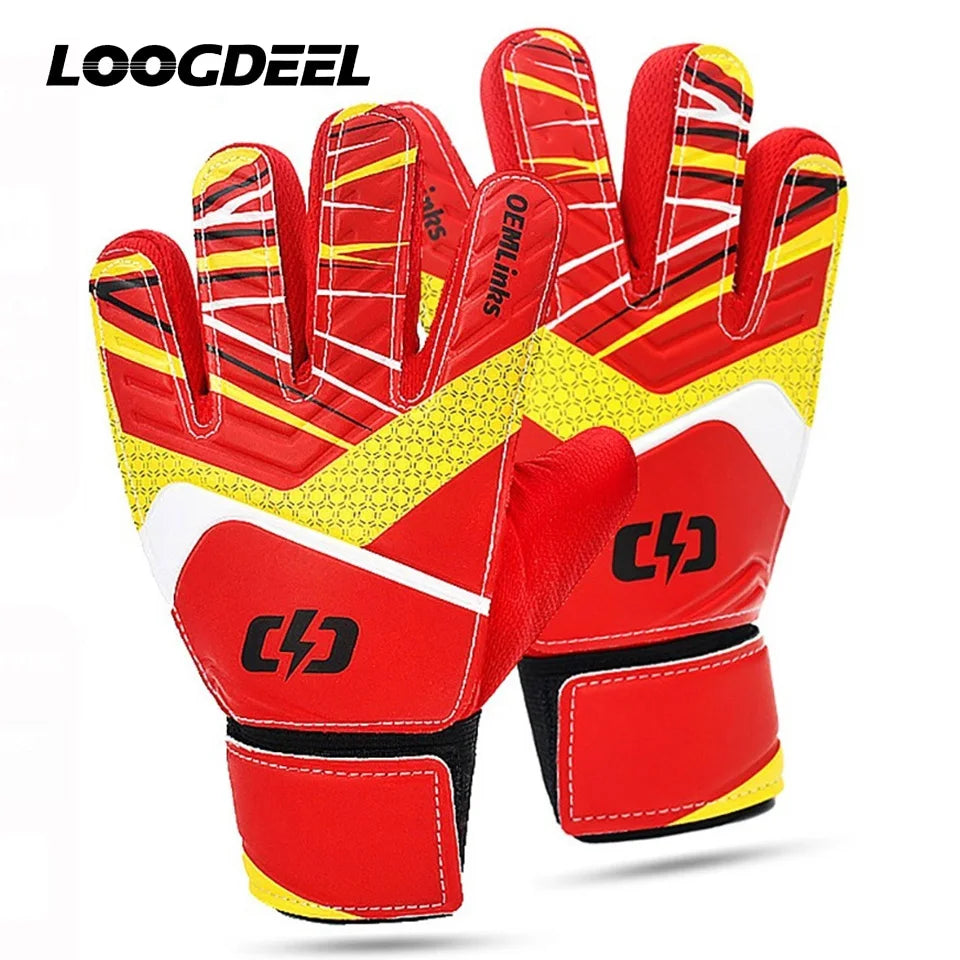 Loogdeel Football Goalkeeper Gloves Finger Protect Thickened Anti-slip Wear-resistant Adult Child Soccer Training Sports Gloves