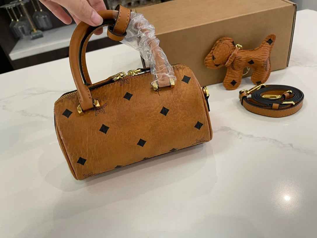 Fashion tote bag - genuine leather women's bag - Boston Aren mini pillow bag - Fashionable and versatile, with superior quality.