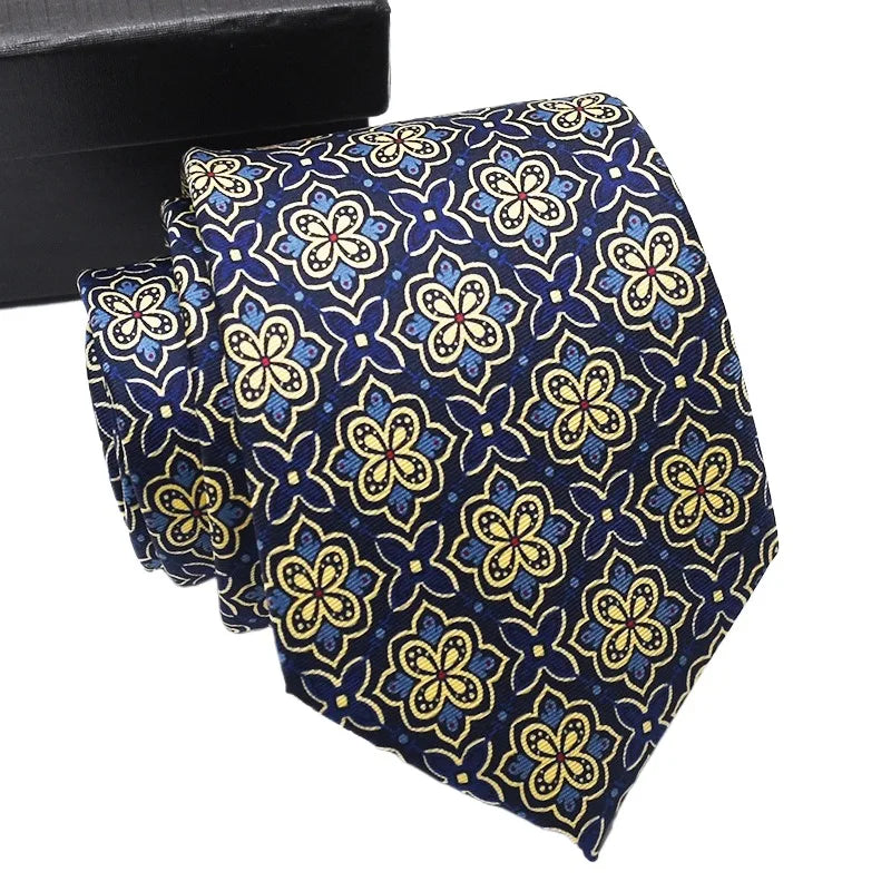 Super Soft Imitation Silk Ties Men's Fashion 8cm Necktie For Men Wedding Business Meeting Gravata Colorful Novelty Printing Tie