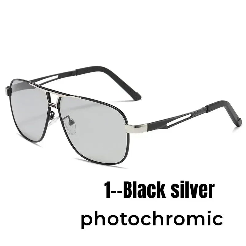 Trendy Square Polarized Photochromic Sunglasses Luxury Women Men Pilot Shades Sun Glasses Outdoor Anti-UV Driving Oculos De Sol