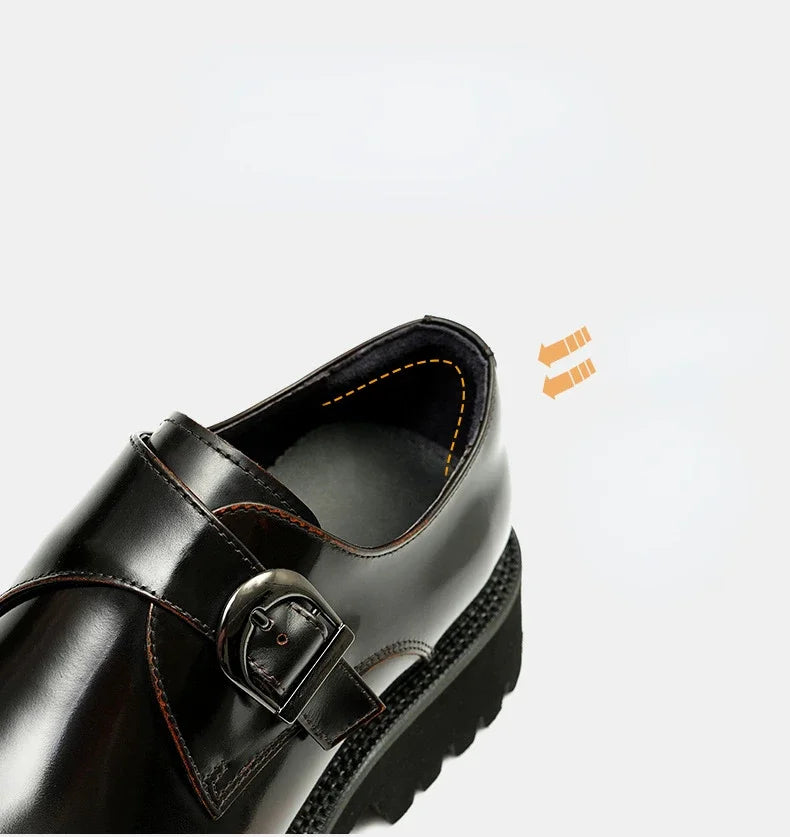 Italian Patent Leather Mens Dress Shoes Luxury Brand Handmade Fashion Platform Elegant Genuine Leather Wedding Oxfords Shoes Man
