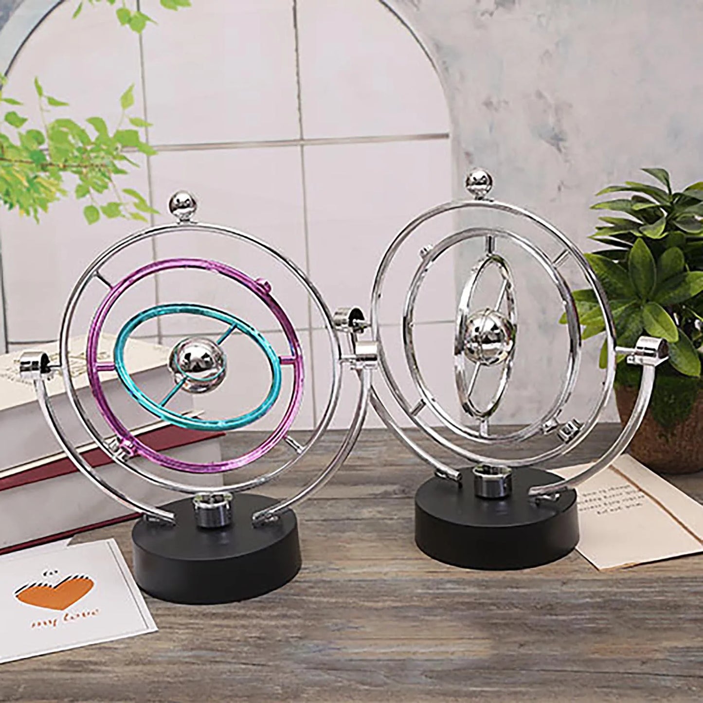 Creative Rotating Ferris Wheel Perpetual Motion Apparatus Simple Newton Pendulum Ball Physical Magnetic Balance Wobbler Gifts