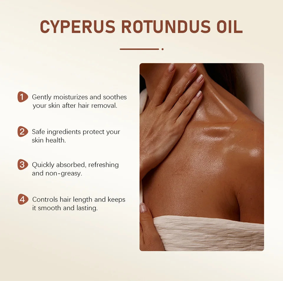 Inhibit Hair Growth 60ml Cyperus Rotundus Oil Nourish the Skin Ingredients are Safe Wide Scope of Application Solve Hair Dense