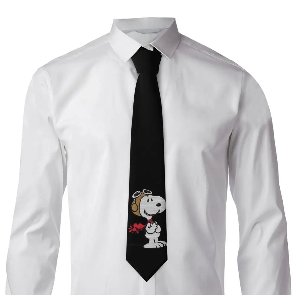 Personalized Fashion S-Snoopys Neckties Men Silk Cartoon Office Neck Tie