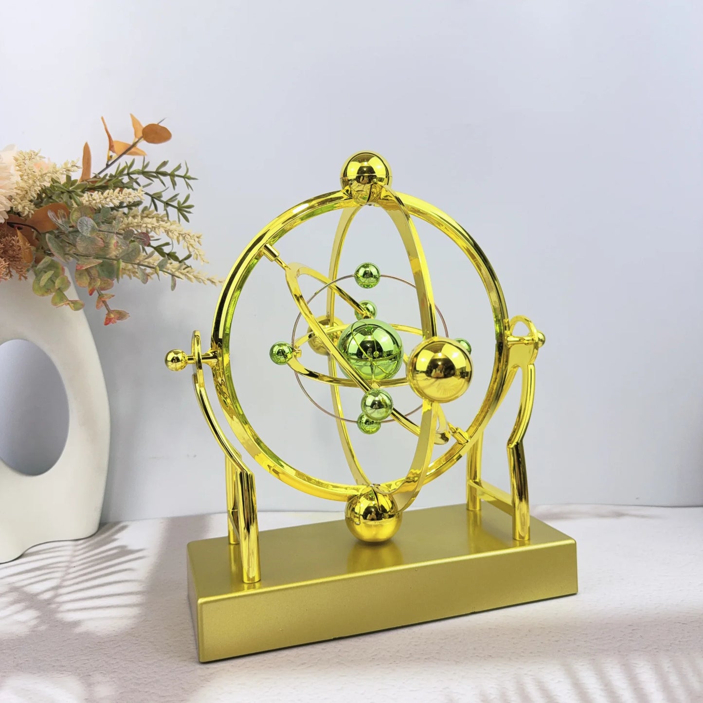 Perpetual Motion Machine Toy Decoration Living Room Physical Cosmic Rotating Ball Desktop Science Educational Toys For Kids Gift