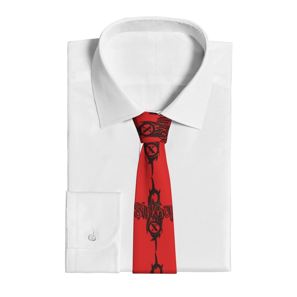 Slipknots Neckties Men's Customized Silk Heavy Metal Rock Music Gift Neck Tie for Office