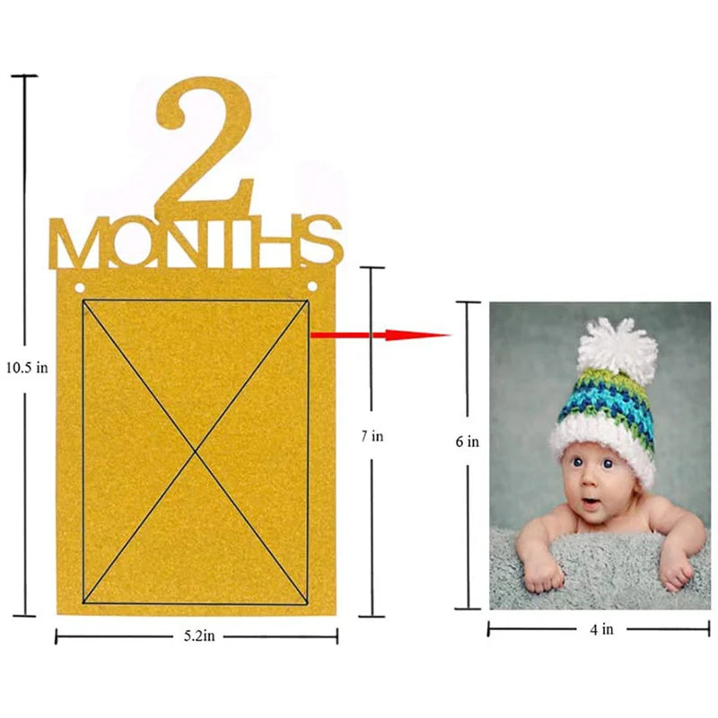 1st Birthday Baby Photo Banner Photo Frame Birthday Party Decoration Props Boys Girls 1st Birthday Party Decoration Photos