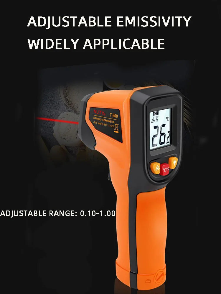 NJTY T400 T400A T600 T600A Digital Infrared Thermometer Laser Thermometer Non Contact Laser Thermometer Industrial Tool