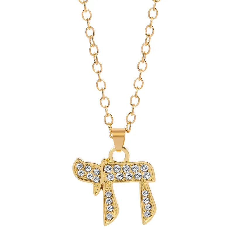 Men Women Necklace Egyptian Chai Symbol Chain Pendant High Quality Fashion Judaica Jewish Religious Jewelry Necklace