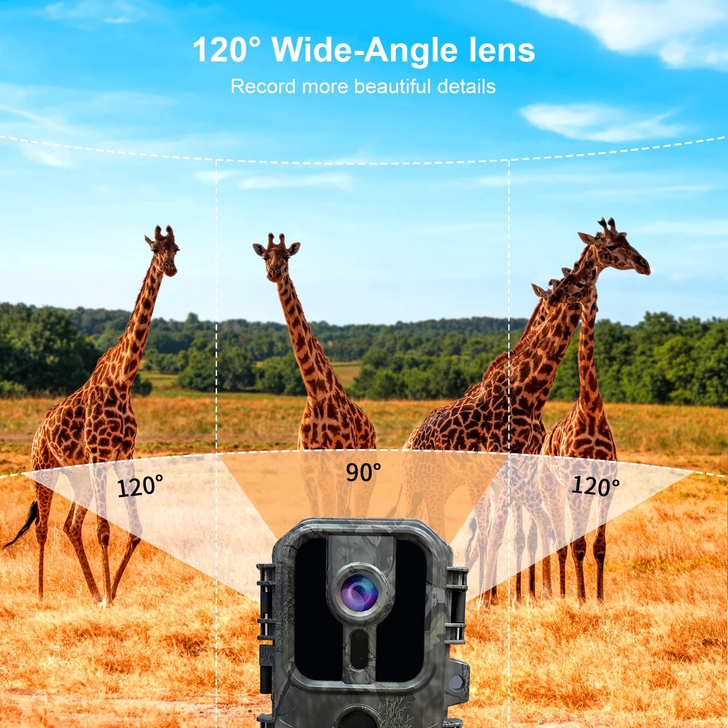 Hunting Camera 16MP 1080P Night Vision Wildlife Camera For Outdoor Camping Security Night Vision Monitoring Hunting Trail Camera