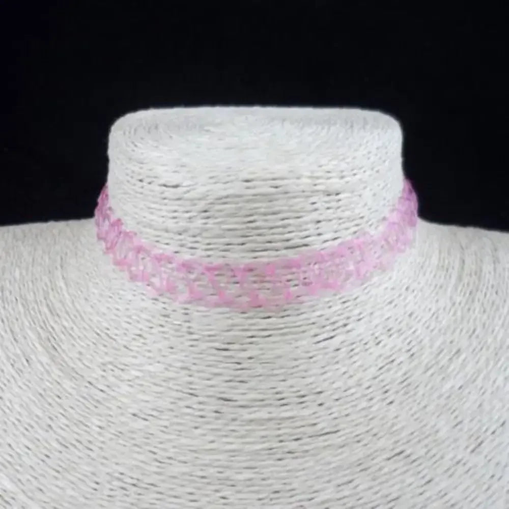 Tattoo Choker Necklace Braided Fish Thread Gothic Jewelry Women Vintage Elastic Neck Lace