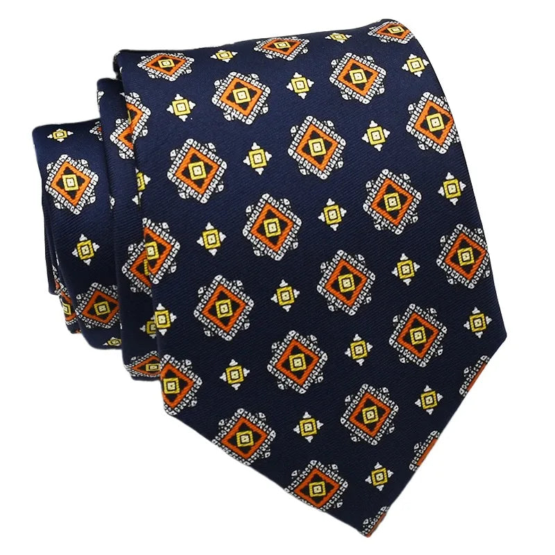 Super Soft Imitation Silk Ties Men's Fashion 8cm Necktie For Men Wedding Business Meeting Gravata Colorful Novelty Printing Tie