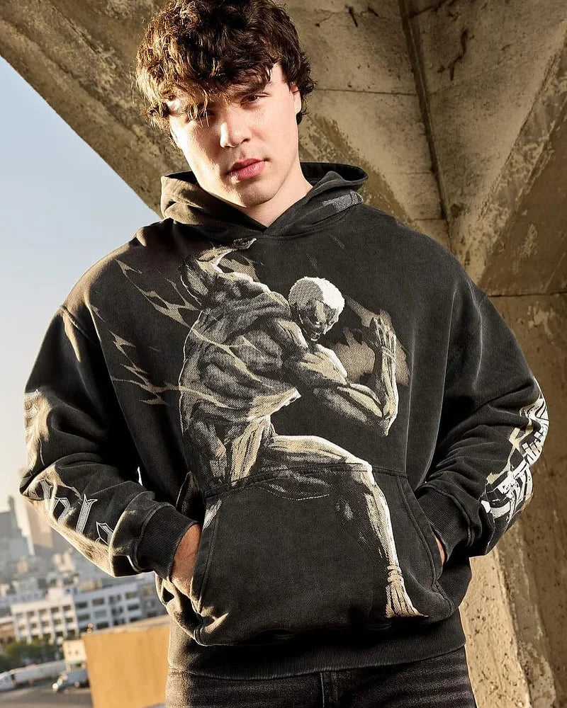 Yu-Gi-Oh Streetwear Y2k Top Oversized Hoodie Anime Graphic Hoodies Premium Pure Cotton Sweatshirt Grunge Women Men Clothing