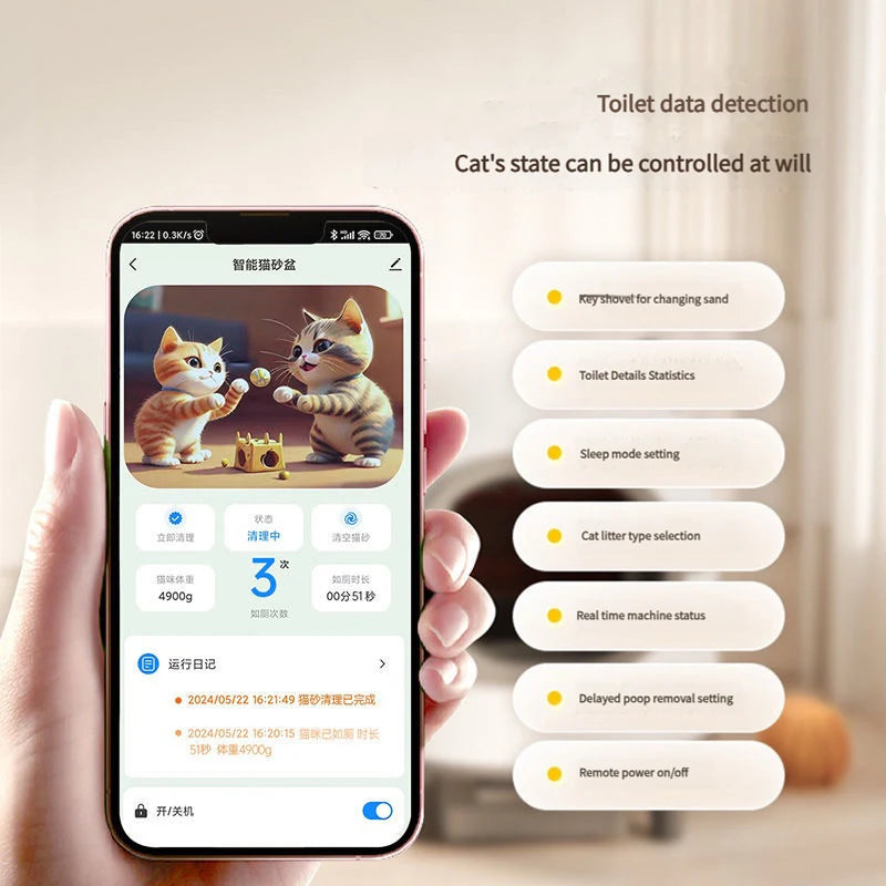 Wholesale Cheap App Self-Cleaning Smart Pet Cat Litter Box Auto Smart Cat Toilet Self Cleaning Cat Litter Box Automatic