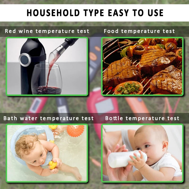 Mini Infrared Thermometer Pen Type Non-contact Pyrometer -50~220℃ Laser Temperature Sensor LCD outdoor Home Digital Thermometer