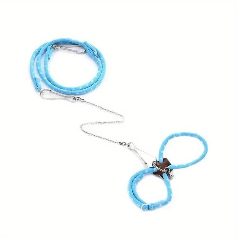 New Small Pet Adjustable Soft Strap Leash Bird Parrot Mouse Hamster Ferret Rat Pet Pig  Hamster  To Prevent
