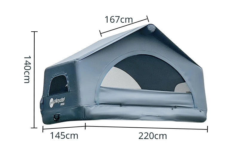 Inflatable Rooftop Tent Car Roof Tent Glamping Outdoor Tents Versatile Shell Wing Large Internal Lightweight Waterproof Rooftop