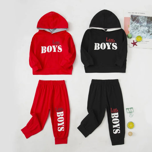 Newborn Baby Boys Clothes Letter Printing Long Sleeves Hooded+Pants Sportswear Spring Casual Children Sport Tracksuits 0-2 Yrs