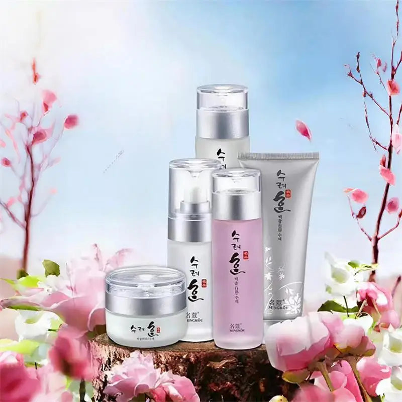 Skincare Series Gentle Cleansing Set New Korean Includes Brightening Firming Essence Water Women Moisturizing Charming Cream