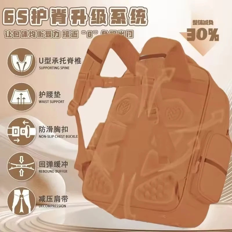 Capibara Student Schoolbag, Large-capacity Children Backpack.Girl Boy Kids Back To School Book Bags