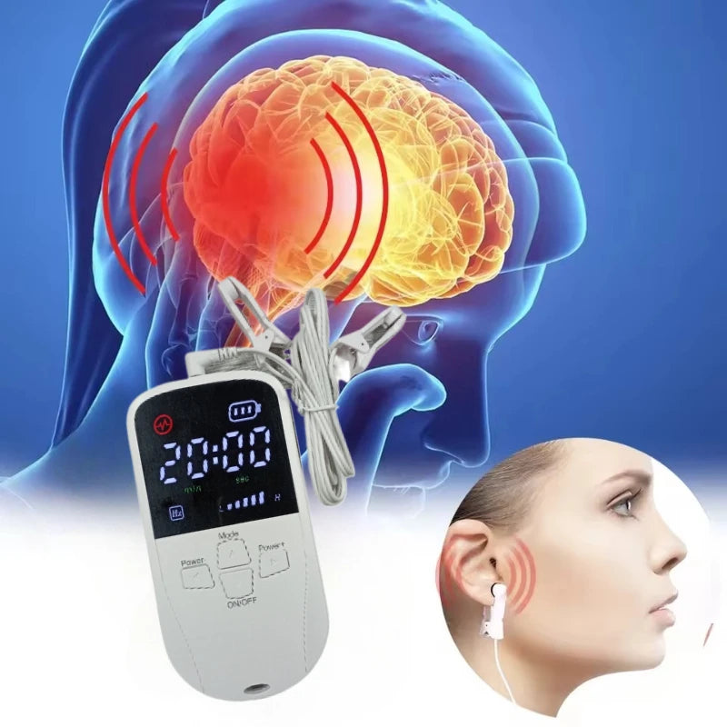 Sleep Aid Device CES Stimulation Therapy 1600mAh Rechargeable Ear Clip Type Relieve Anxiety Mitigation Fast Sleep Instrument