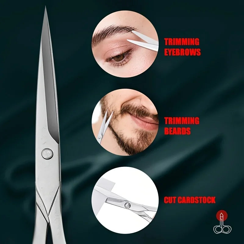 Professional Stainless Steel Scissors, Ergonomic Design, High-precision Blade, Sharp and Durable, Suitable for Cutting Eyebrows