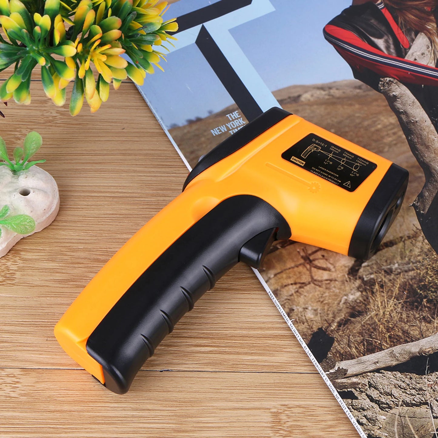 Digital Infrared Thermometer Laser Industrial Temperature Gun Non-Contact with Backlight -50-380°C（NOT for Humans）Battery not in