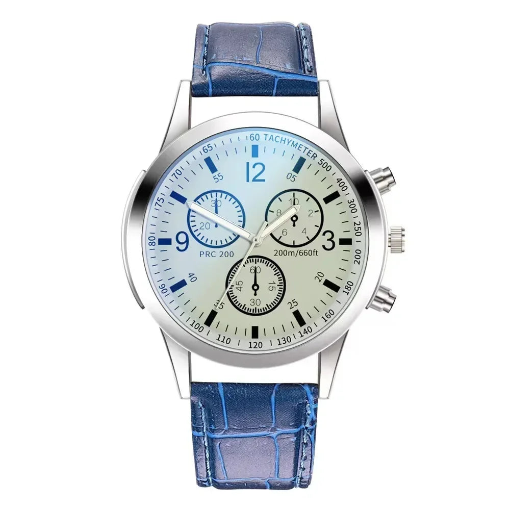 New Men Watches Luxury Band Round Watch Fashion Blu-ray Roman Watch for Man Relojes Para Hombre שעון ספורט Часы Мужские Наручные