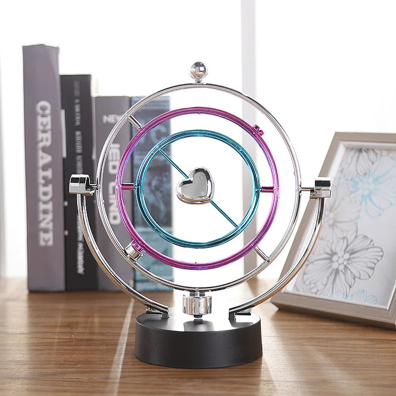Rotating constant motion Newton pendulum, balance ball, magnetic levitation chaotic small pendulum, home dining table decoration