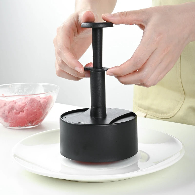 ABS Plastic Round Press Burger Meat Press Household Meat Patty Press Kitchen Manual Non-stick Meat Press