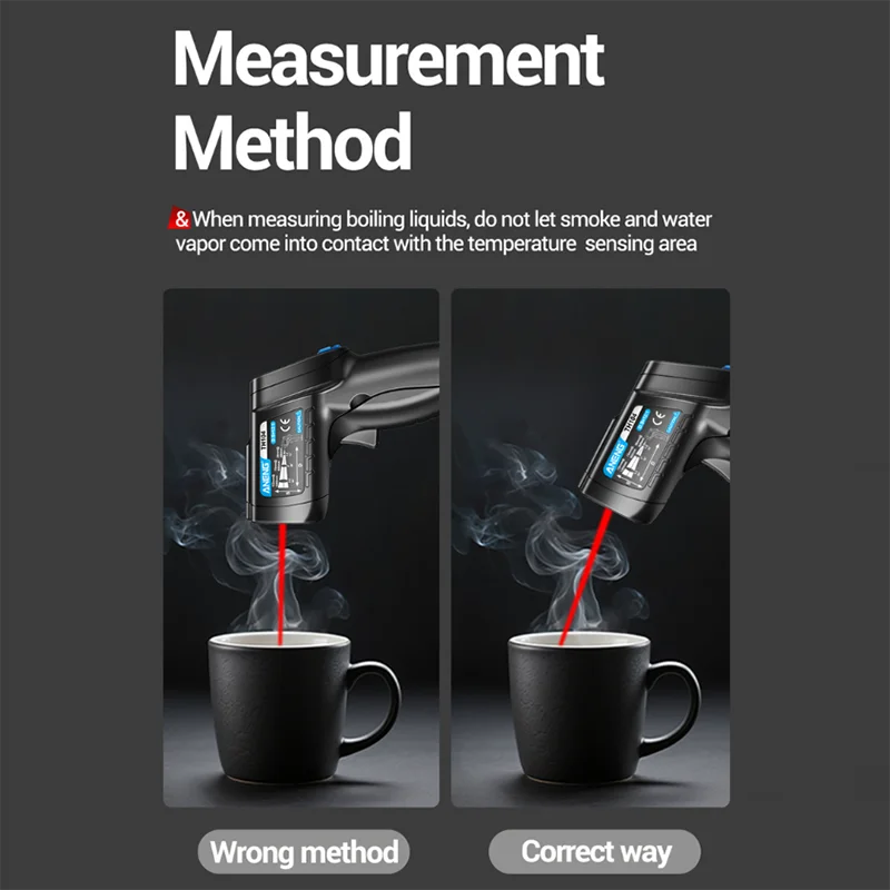 Infrared Thermometer Handheld Laser Temperature Meter Industrial High Precision Temperature Measuring Gun Meter Pyrometer Tool