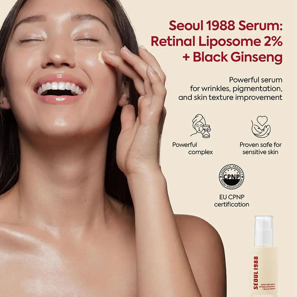 Seoul 1988 Moisturizing Eye Cream Niacinamide Retinoic Acid Ginseng Essence Firm Cream Lighten Fine Lines Deep Care Essence Set