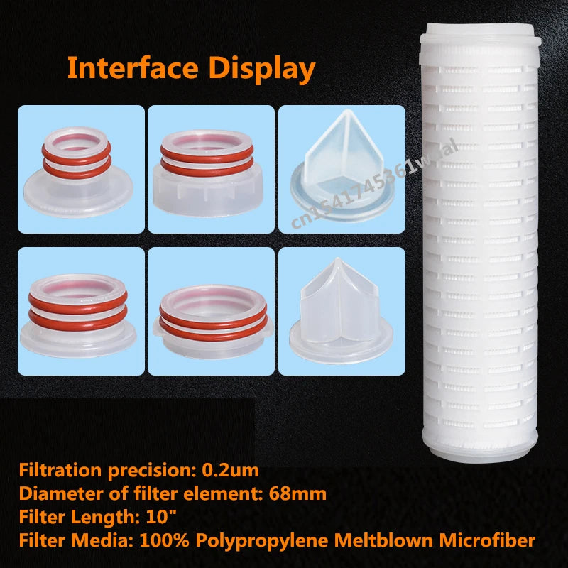 10 Inches 0.2 Micron Water Filter Parts Make Wine Tool PP Cotton Membrane Wine Water Filter Cartridge