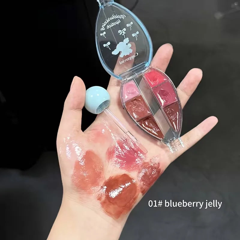 6 Colors Mirror Lip Glaze,Hydrating Plumping,Long-Lasting Wear,Easy to Apply & Full Pigmentation,Jelly Glass Lips,Gift for Women