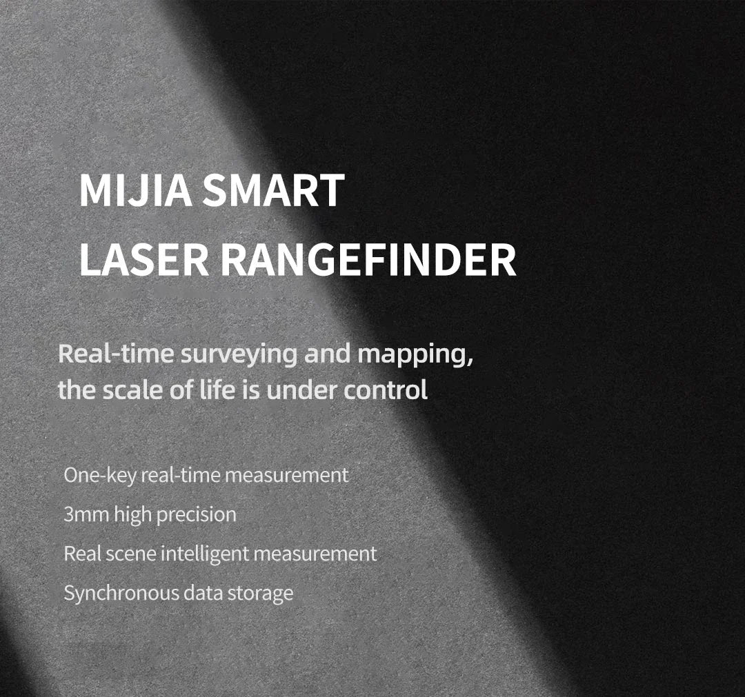 Original Xiaomi Mi Smart Laser Rangefinder Real Time Distance Meter LCD Display Range Finder Tape Measure Work with Mi Home APP