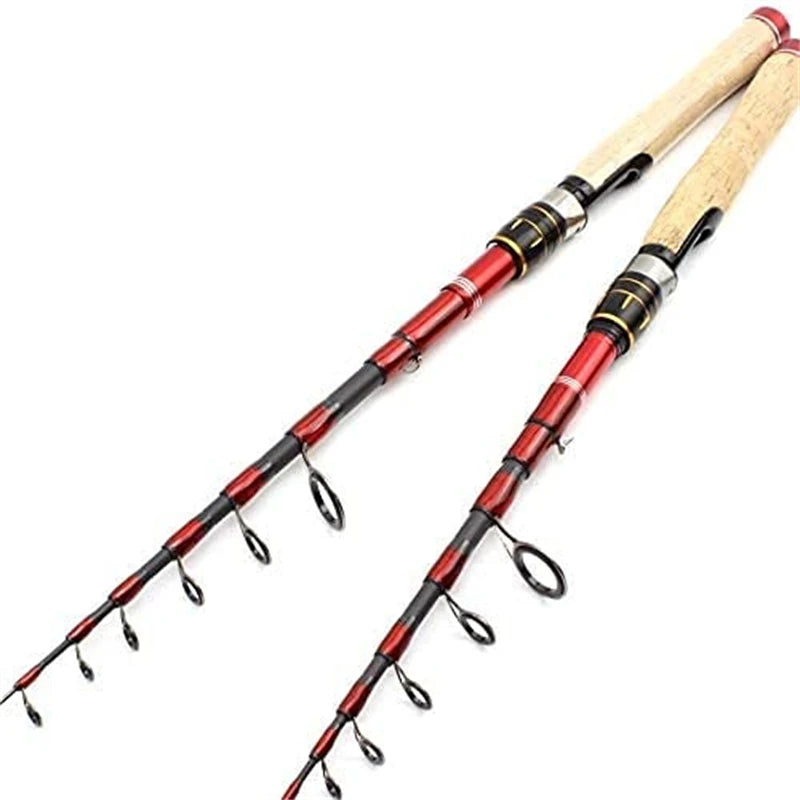 High Quality,1.6m-2.7m,Fishing Rod,100% Carbon Fiber,Spinning Fishing Rod,Short PortableTravel ,Telescopic Rod, Super Hard