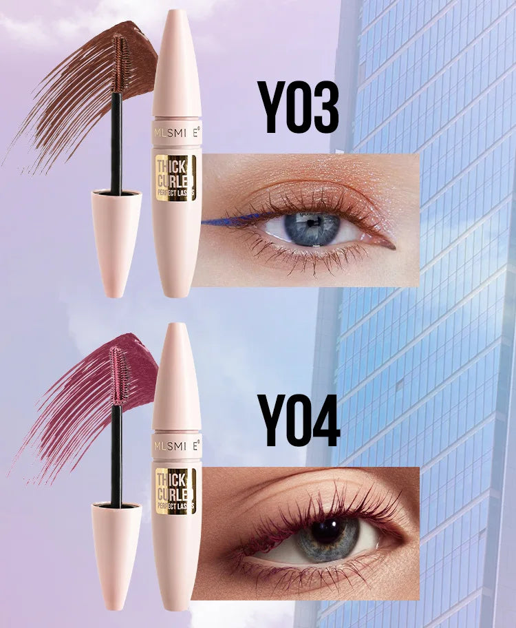 Colorful Mascara Thick Curl Waterproof Natural Eyelash Lengthens Long Lasting Quickly Dry Blue Brown Black Mascara Eye Makeup