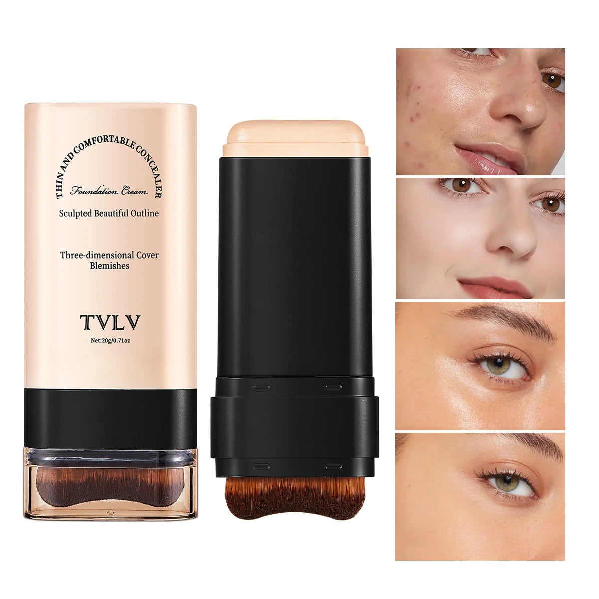 Waterproof concealer can cover defects for a long time, light and non greasy natural makeup effect