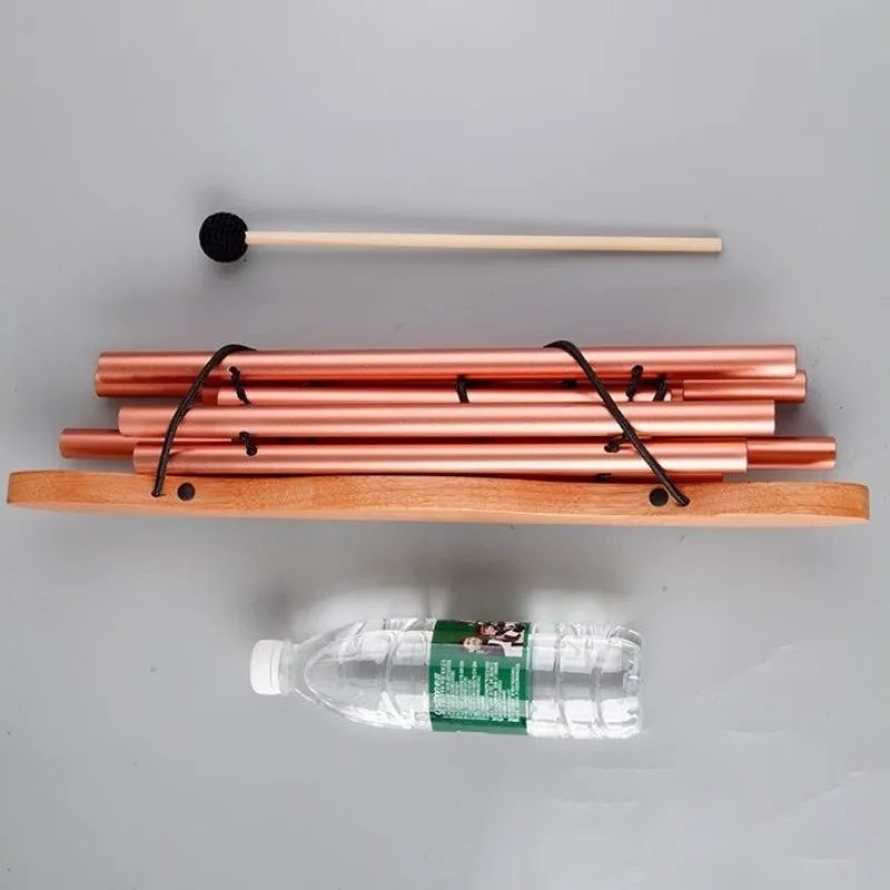 Hand-cranked Metal 9-tone Sound Beam Yoga Meditation Swinging Wind Chime Portable Healing Musical Instruments Percussion