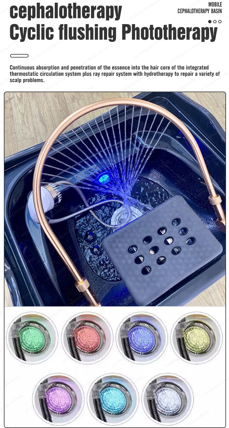 XinSheng Head SPA Fumigation Hydrotherapy Equipment Beauty Barber Furniture Massage Hair Salon Water Circulation Shampoo Sink